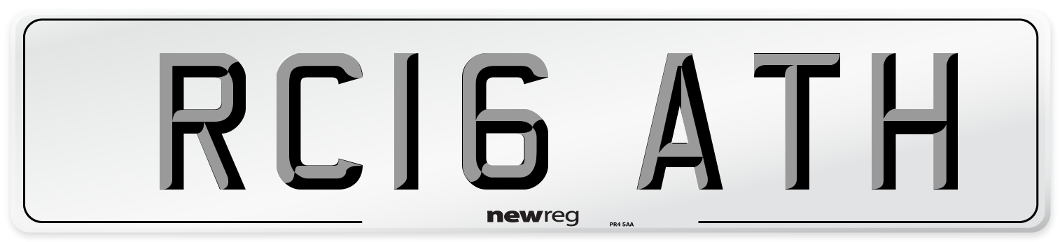 RC16 ATH Number Plate from New Reg